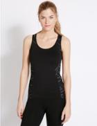 Marks & Spencer Strobe Print Sports Vest Black/white