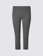 Marks & Spencer Cotton Rich Cropped Leggings Charcoal