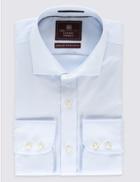 Marks & Spencer Pure Cotton Easy To Iron Tailored Fit Shirt Sky
