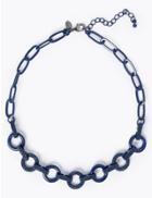 Marks & Spencer Colour Block Chain Necklace Blue