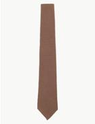 Marks & Spencer Wool Rich Textured Tie Neutral Brown