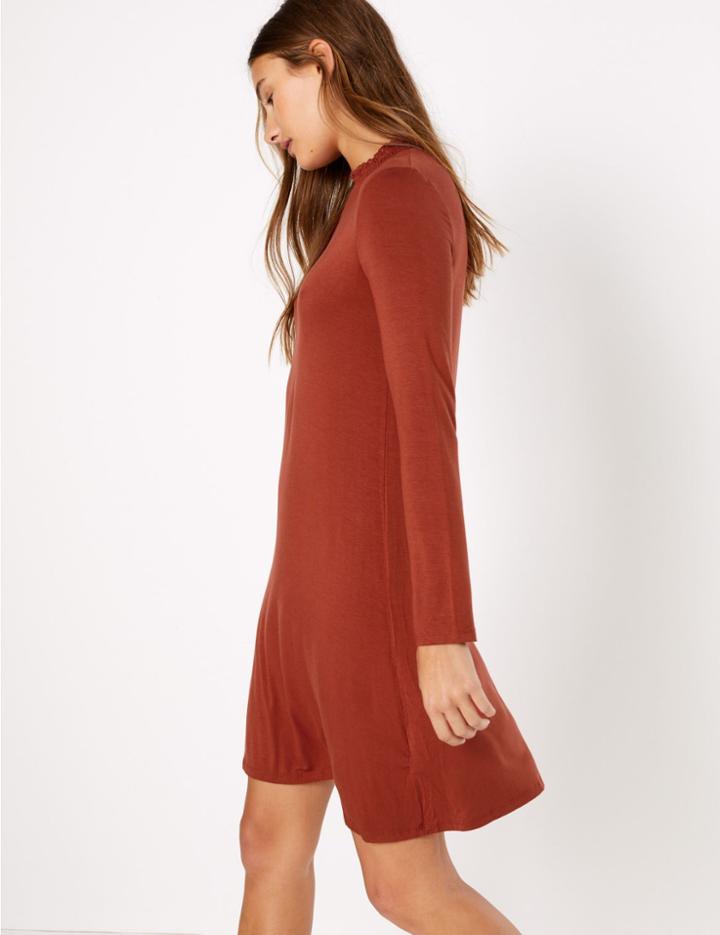 Marks & Spencer Jersey Swing Dress Dark Orange