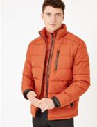 Marks & Spencer Quilted Jacket With Thermowarmth&trade; Rust