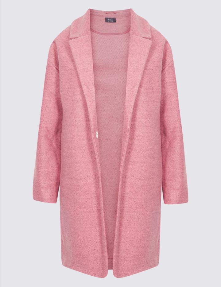Marks & Spencer Open Front Coat Raspberry