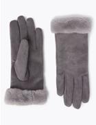 Marks & Spencer Faux Sheepskin Gloves Grey