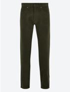 Marks & Spencer Slim Fit Italian Moleskin Trousers Khaki