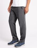 Marks & Spencer Pure Cotton Textured Joggers Grey Mix