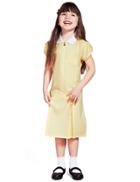 Marks & Spencer Gingham Pleated Dress (2-14 Years) Yellow