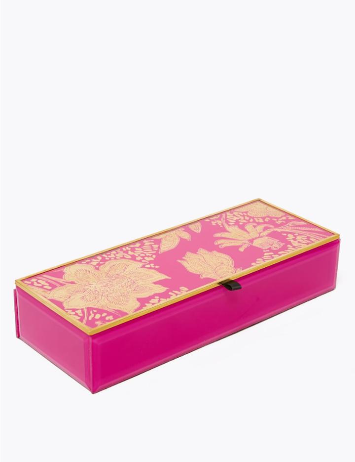 Marks & Spencer Floral Print Jewellery Box Pink Mix