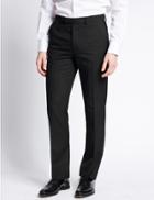 Marks & Spencer Black Slim Fit Dinner Trousers Black