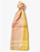 Marks & Spencer Striped Scarf Yellow Mix