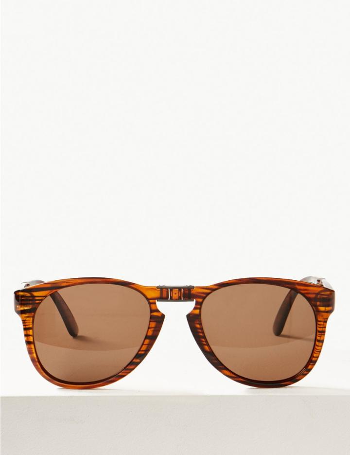 Marks & Spencer Polarised Foldable Sunglasses Brown