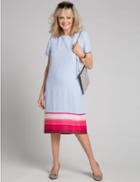 Marks & Spencer Striped Hem Tunic Dress Blue Mix