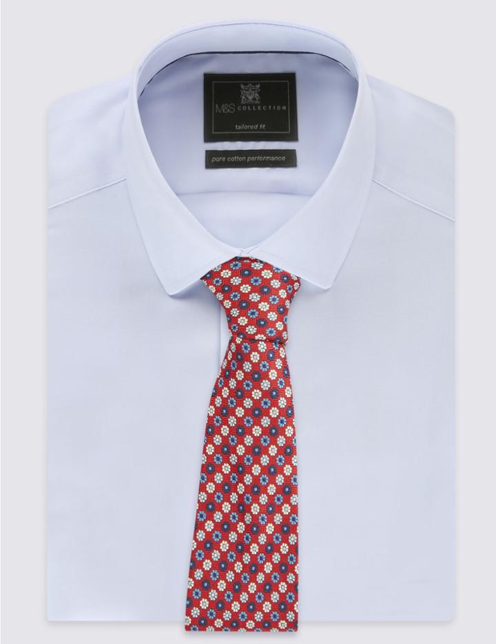 Marks & Spencer Floral Print Tie Red Mix