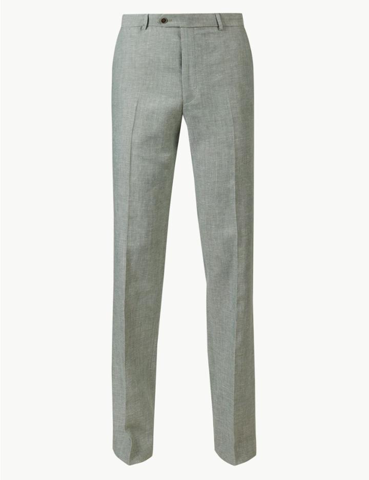 Marks & Spencer Tailored Fit Trousers Green