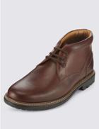 Marks & Spencer Leather Lace-up Gibson Chukka Boots Brown
