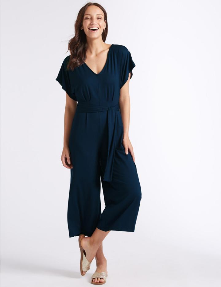Marks & Spencer Short Sleeve Jumpsuit Navy