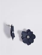 Marks & Spencer Soft Flower Stud Earrings Blue Mix