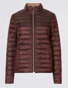 Marks & Spencer Reversible Quilted Jacket With Down & Feather Mulberry Mix