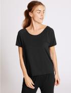 Marks & Spencer Modal Blend Short Sleeve T-shirt Black