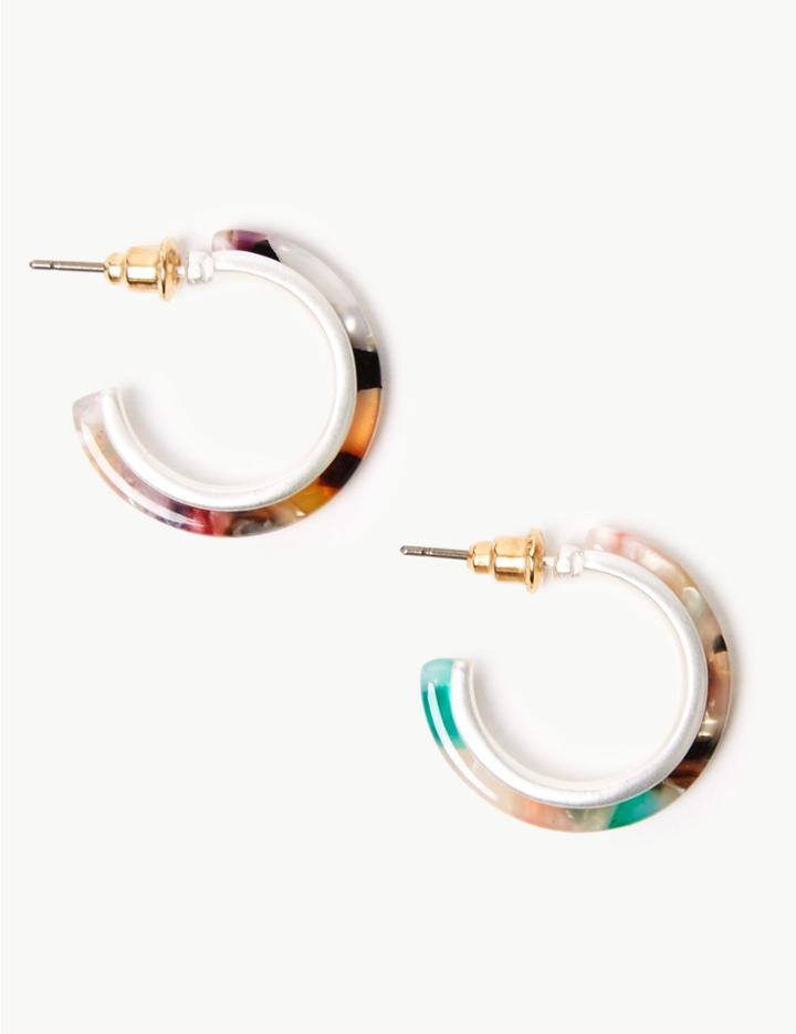 Marks & Spencer Resin Hoop Earrings Multi