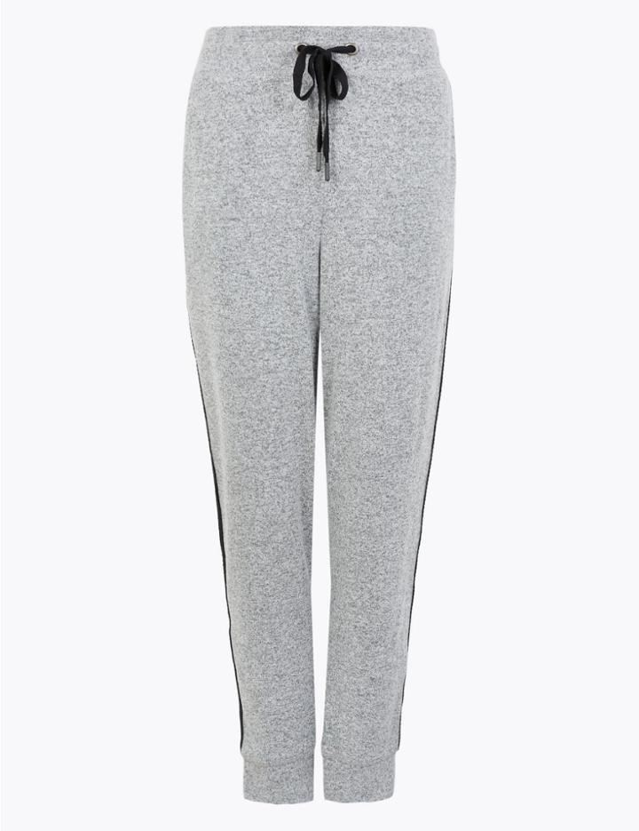Marks & Spencer Slim Fit Ankle Grazer Joggers Light Grey Mix