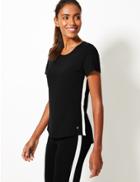Marks & Spencer Cotton Rich Quick Dry Sport Top Black Mix