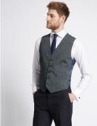 Marks & Spencer Linen Blend Waistcoat Grey Mix