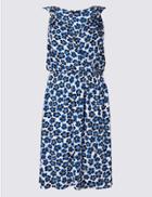 Marks & Spencer Floral Print Wrap Beach Dress White Mix