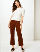 Marks & Spencer Straight Leg Ankle Grazer Trousers Ginger