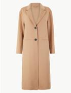 Marks & Spencer Double Faced Longline Coat Camel