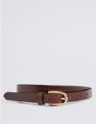 Marks & Spencer Leather Stitched Hip Belt Brown