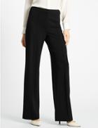 Marks & Spencer Ponte Spotted Wide Leg Trousers Black Mix