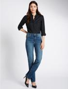Marks & Spencer Sculpt & Lift Straight Leg Denim Jeans Medium Indigo