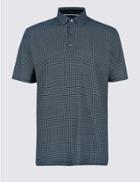 Marks & Spencer Regular Fit Pure Cotton Polo Shirt Navy Mix