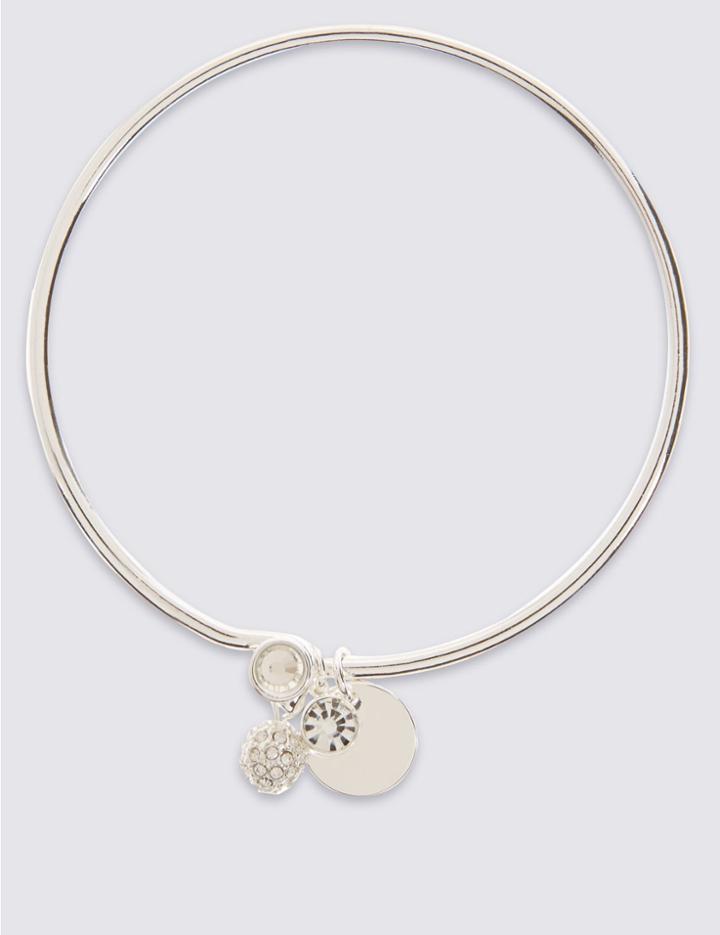 Marks & Spencer Silver Plated Bangle Bracelet Silver