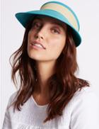 Marks & Spencer Colour Block Visor Hat Aqua Mix