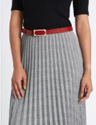 Marks & Spencer Faux Leather Jeans Hip Belt Red
