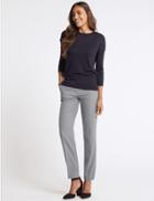 Marks & Spencer Textured Straight Leg Trousers Grey