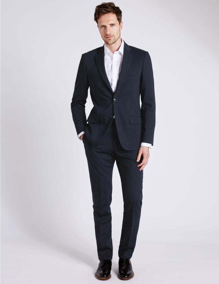 Marks & Spencer Navy Slim Fit Jacket Navy