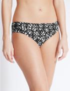 Marks & Spencer Tile Print Hipster Bikini Bottoms Black/white