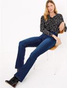 Marks & Spencer Eva Bootcut Mid Rise Jeans Dark Indigo