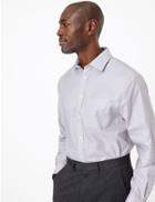 Marks & Spencer Regular Fit Twill Stripe Non-iron Shirt