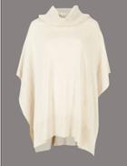 Marks & Spencer Pure Cashmere Turtle Neck Wrap Oatmeal