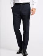 Marks & Spencer Navy Slim Fit Wool Trousers Navy