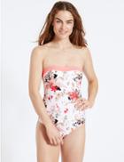 Marks & Spencer Secret Slimming&trade; Floral Print Swimsuit White Mix