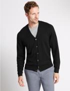 Marks & Spencer Cotton Blend Cardigan Black