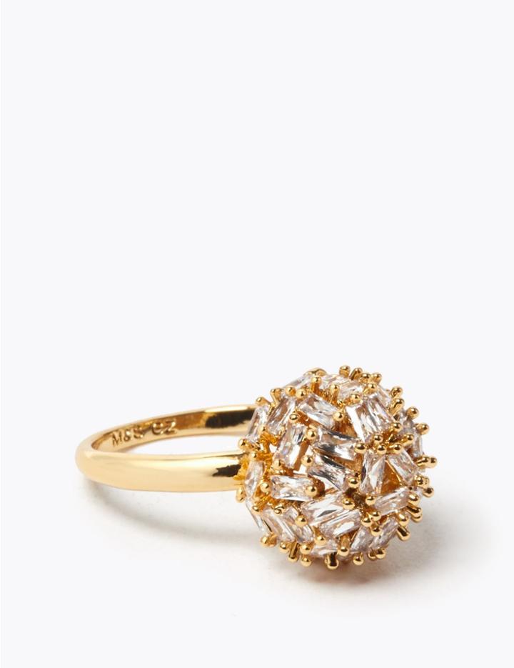 Marks & Spencer Gold Plated Sparkle Ball Ring Gold Mix