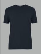 Marks & Spencer Supima Cotton Crew Neck T-shirt Navy