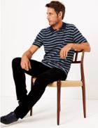 Marks & Spencer Cotton Striped Polo Shirt